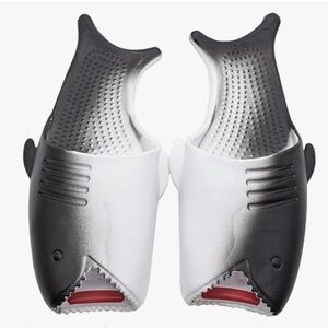 NEW Black Shark Fish Slides Sandals EVA Non-Slip Open Toe Size 44-45 US 11 NWOT